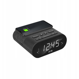 Radio Z Zegarem Baterie Ładowarka indukcyjna Budzik Spc