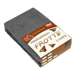 KARO Prześcieradło frotte z gumką 120x200 antracytowe 072