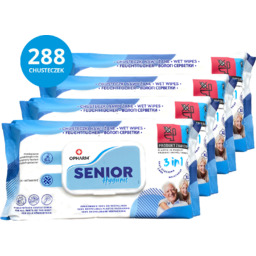 Zestaw Opharm Senior Hygienic 3w1, chusteczki nawilżane, 4