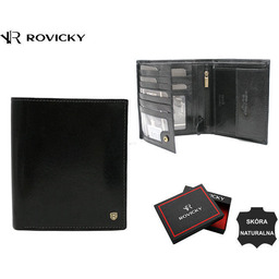 Skorzany duzy portfel meski z systemem RFID