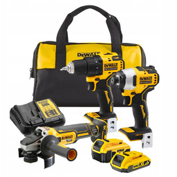 Dewalt DCK371MDR Zestaw Combo Wkrętarka Zakrętarka Szlifierka 18V