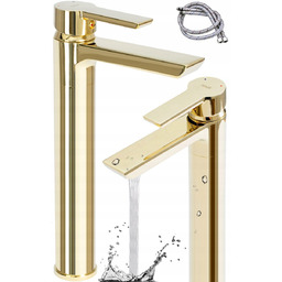 Złota bateria umywalkowa wysoka Argus Rea Gold