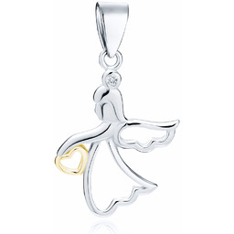 Rodowany pozłacany srebrny wisior wisiorek anioł aniołek angel