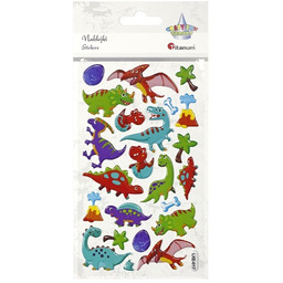 Naklejki wypukłe kolorowe Dinozaury Titanum TI450944-07276