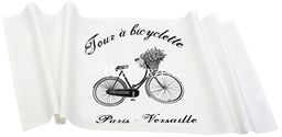 BIEŻNIK OZDOBNY FRENCH HOME - Bicyclette BIAŁY