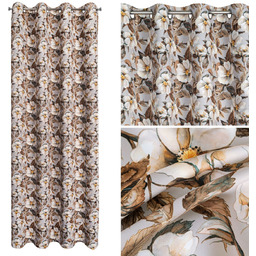 Zasłona 140 x 250 Dekoracyjna Simona Beż+Brąz