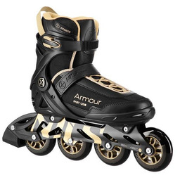 NILS EXTREME NA22151 ŁYŻWOROLKI ARMOUR CZARNO ZŁOTE ROZM.