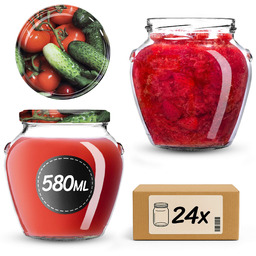 Słoiki na przetwory Sassa 580ml 24szt 82mm +