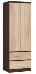 Szafa do sypialni, szuflady, DORMI XS, 60x50x180 cm,