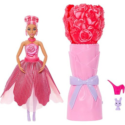 Barbie Petal Pop Kwiatowa niespodzianka Czerwona róża Pachnąca