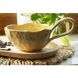 Pakamera Ceramiczna filiżanka handmade z napisem OCHUJEJE
