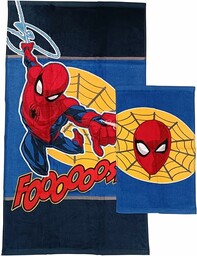 Spiderman Marvel, Ręczniki do kąpieli z gąbką, Zestaw
