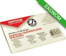 Bloczek biurowy samoprzylepny Office Products, 127x76mm, 1x100 kart.,