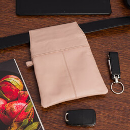 Kabura kelnerska skórzana etui na pasek skóra naturalna