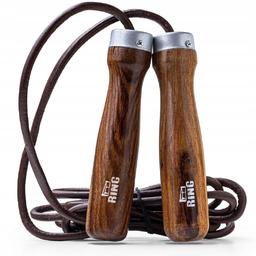 Skakanka drewniana z łożyskiem rzemień