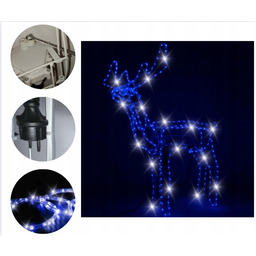 Renifer Led 115 CM Niebieski Flask (zimna Biel)