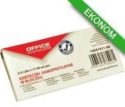 Bloczek biurowy samoprzylepny OFFICE PRODUCTS 38x51mm, 100 kart.,