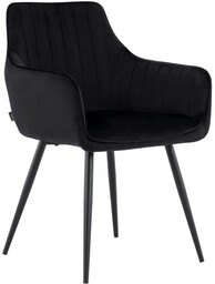 Krzesło tapicerowane DC-0084-2 czarny welur / czarne nogi