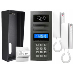 Domofon Cyfrowy 2-RODZINNY Elfon Optima OP-255R Pastylki Rfid