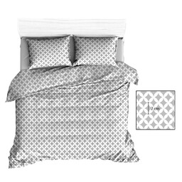 Karo Pościel bawełniana 150x200 R141 szara maroko białe