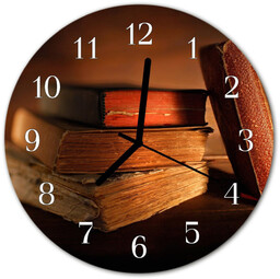 Zegar szklany okrągły Książka