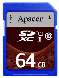 Apacer karta pamięci Secure Digital Card, 64GB, SDXC,