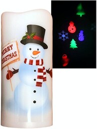 Noma Snowman Candle Projektor sufitowy: Lampka świąteczna przy