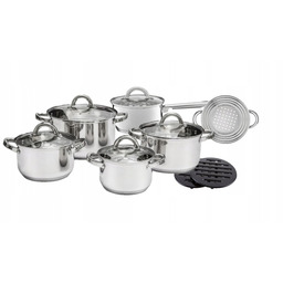 Komplet garnków ze stali nierdzewnej Berry 13-elementowy Ambition