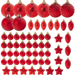 Komplet bombek Pons 60szt czerwony mix