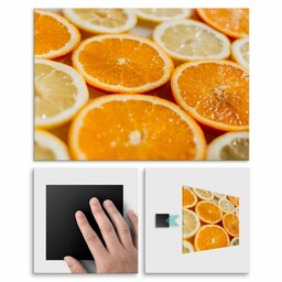 Plakat metalowy pomarańcze i cytryny M