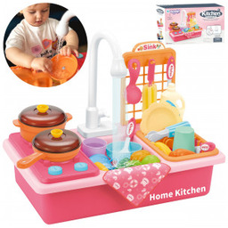 Zlewozmywak 2w1 Kuchnia dla Dzieci Różowa