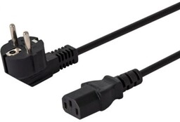 SAVIO Kabel zasilający Schuko (kątowy) - IEC 320