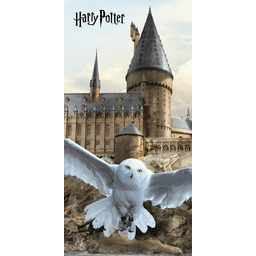 Ręcznik plażowy 70x140 Harry Potter Hedwig beżowy bawełniany