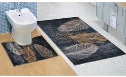 Bellatex Komplet dywaników łazienkowych Piórko 3D, 60 x