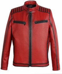 Bukowski Kurtka skórzana męska zapinana na zamek pilotka