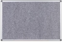 Tekstylna tablica ogłoszeń, szara, 900 x 600 mm