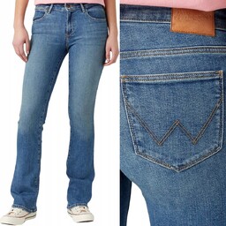 Wrangler BOOTCUT Girlband ROZSZERZANE DAMSKIE SPODNIE JEANSOWE W27