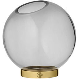 AYTM - Globe Wazon w/Stand Ø17xH17 Black/Gold