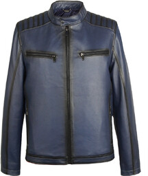 Bukowski Kurtka skórzana męska zapinana na zamek pilotka