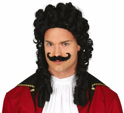 Peruka z wąsami Kapitan Piratów - 1 szt.