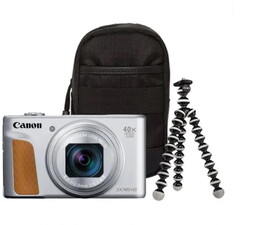 Aparat Canon PowerShot SX740 HS Travel Kit Srebrny