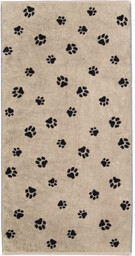 Cawo Ręcznik We love Dogs Paws Schwarz/Beige Komplet