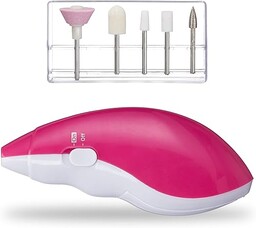 Relaxdays elektryczny pilnik do paznokci, zestaw do manicure