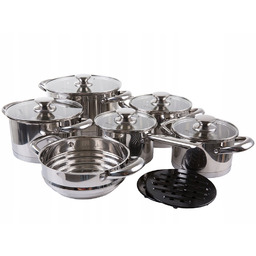 Ambition Garnki Urban 13 Elementów Stal Nierdzewna