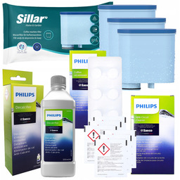 3x Sillar filtr do ekspresu Philips odkamieniacz tabletki