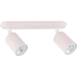Lampa sufitowa stalowa różowa 2-punktowa LIVIA PINK