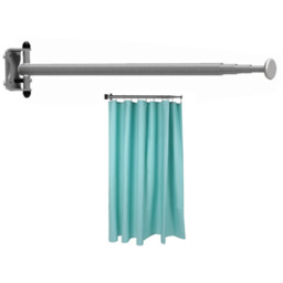 PRT.2 parawan teleskopowy ścienny z zasłoną z elanobawełny