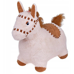 Pompowany konik skoczek pluszowy do skakania dla dziecka