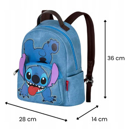 Disney Lilo Stitch Plecak jeansowy szkolny A4 39x25x14