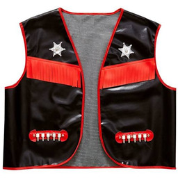 KAMIZELKA KOWBOJA CZARNA-XL